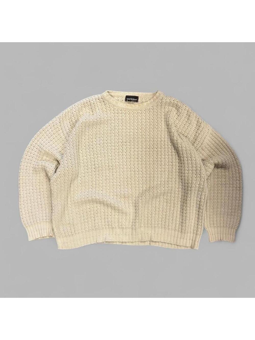 Vintage 90s Tony Lambert Waffle Knit